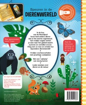 Achterkant van het Speuren in het bos kinderboek