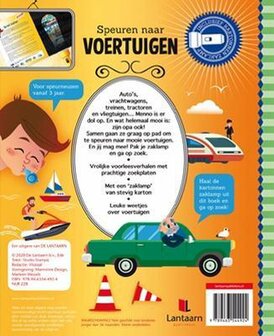 Hardcover boek &#039;Speuren naar Voertuigen&#039; met ringband en zoekplaten.