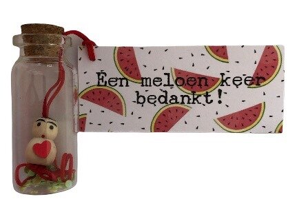 Flesje Een meloen keer bedankt