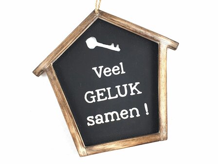 houten huisje veel geluk samen