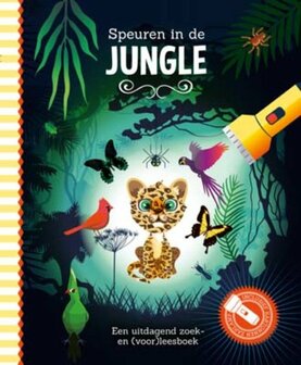 Hardcover kinderboek &#039;Speuren in de Jungle&#039; met handige ringband.