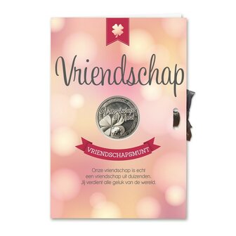 Kaart met de tekst: &#039;Onze vriendschap is echt een vriendschap uit duizenden