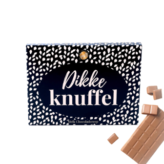 Chocolade reep met de tekst: &#039;Dikke knuffel!&#039; perfect als hartverwarmend cadeau