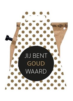 Verpakking van Koffie Jij Bent Goud Waard met tekst zichtbaar