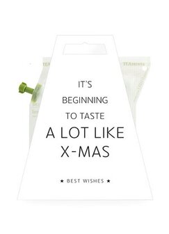 X-Mas Tea met de tekst zichtbaar op de teabrewer