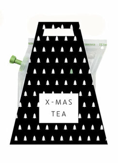 Afbeelding van de teabrewer met de tekst &quot;X-MAS Tea&quot; voor een feestelijke sfeer.