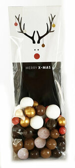 Merry X-Mas Chocobites kerstchocolade geschenkverpakking met Rendier Rudolf