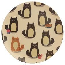 Bamboe Bord Feline met kattenprint