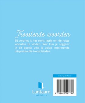 Achterkant van het boek dat troost biedt