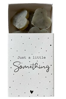  Luxe zeep in doosje met de tekst &quot;Just a Little Something&quot;