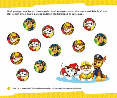 Educatief boekje Paw Patrol &ndash; Binnenkant met telopdrachten