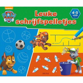 Paw Patrol schrijfspelletjes &ndash; Boek met kleurrijke schrijfopdrachten