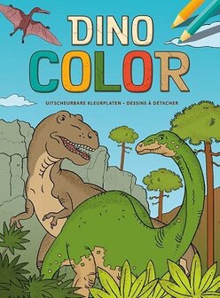 Kleurboek met dinosaurussen &ndash; Cover van het kleurboek met dino&#039;s