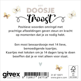 Verpakking van het doosje troost als cadeau