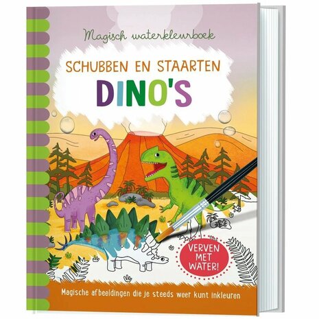 Magisch water kleurboek dino's