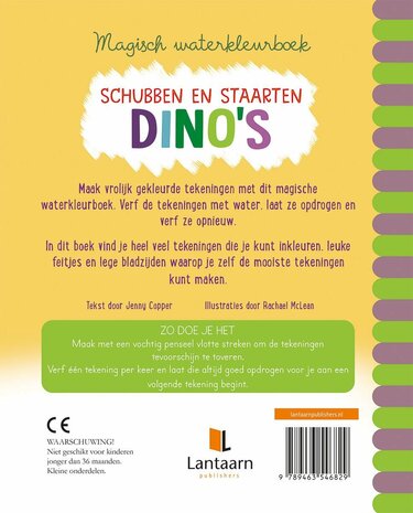 Magisch water kleurboek dino's