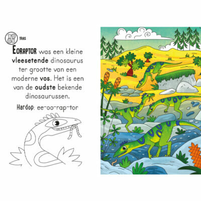 Magisch water kleurboek dino's