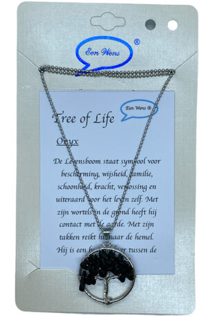 Tree of Life ketting Onyx