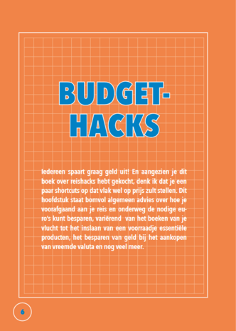 Boek met reis hacks en lifehacks voor reizigers - 144 pagina's met slimme tips