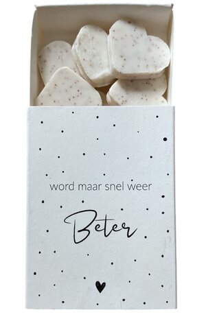 Word maar snel weer beter zeep in luxe cadeaudoosje